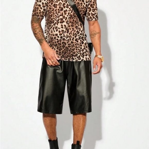 SHEIN Leopard Print Men's Shirt - Brown and Black - Picture 5 of 5